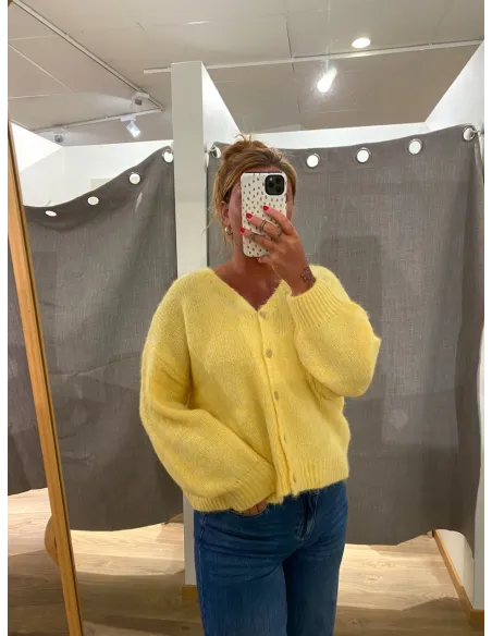 ONLNORDRA LS VNECK CARDI KNT