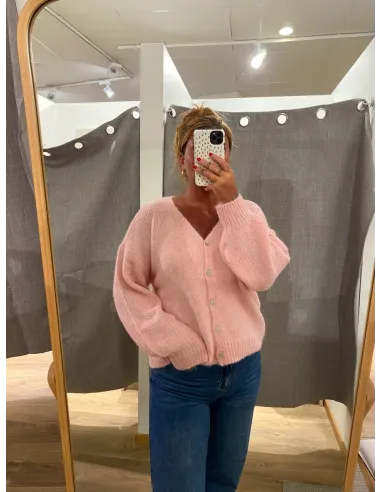 ONLNORDRA LS VNECK CARDI KNT