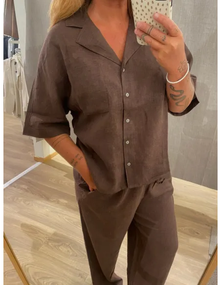 ONLBRUXELLES SS LINEN SHIRT