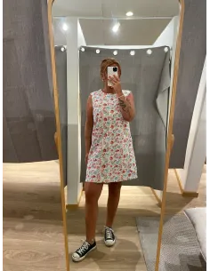 PCSALUME SL SHORT DENIM DRESS