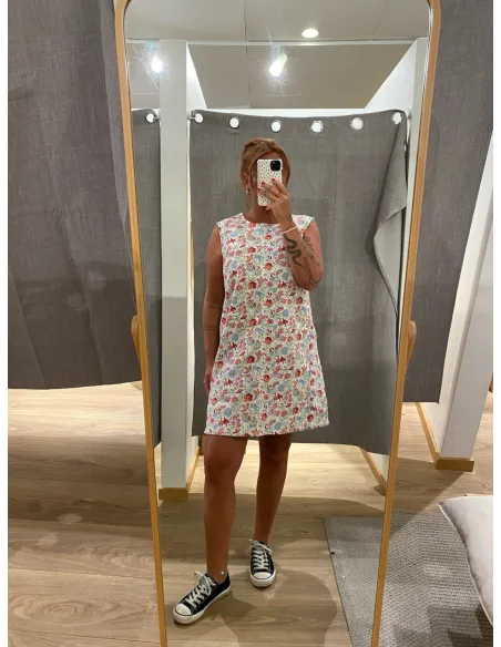 PCSALUME SL SHORT DENIM DRESS