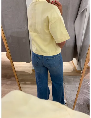 PCSKY SS ASHAPE DENIM TOP