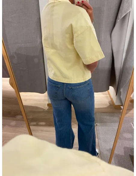 PCSKY SS ASHAPE DENIM TOP