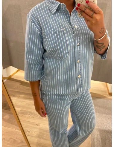 OBJSANNI 2/4 RE DENIM SHIRT