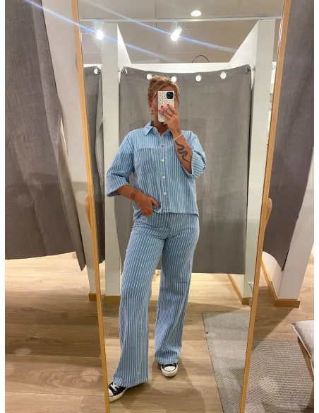 OBJSANNI MW WIDE JEANS