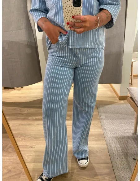 OBJSANNI MW WIDE JEANS