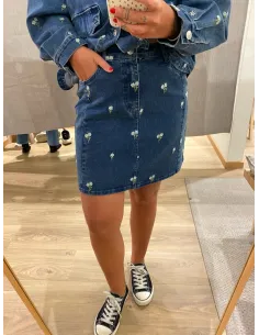 PCFLORA SHORT DENIM SKIRT 2