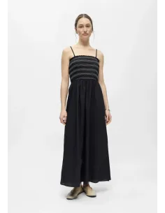 OBJELLY HOPE S/L RE SMOCK MIDI DRESS