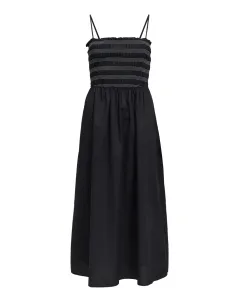 OBJELLY HOPE S/L RE SMOCK MIDI DRESS