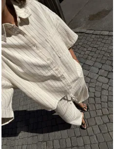 OBJCALLY 2/4 LO DENIM SHIRT