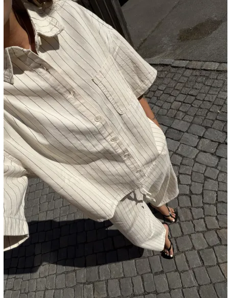 OBJCALLY 2/4 LO DENIM SHIRT