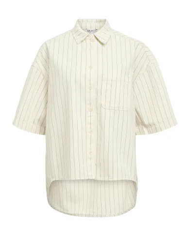 OBJCALLY 2/4 LO DENIM SHIRT