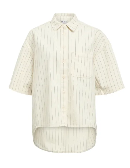OBJCALLY 2/4 LO DENIM SHIRT
