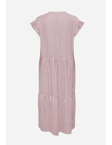 ONLBARI SL FRIL VNECK MIDI DRESS
