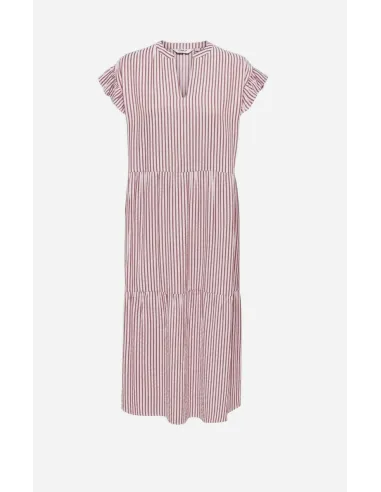 ONLBARI SL FRIL VNECK MIDI DRESS