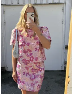 PCAMELIA SS JAQUARD TOP