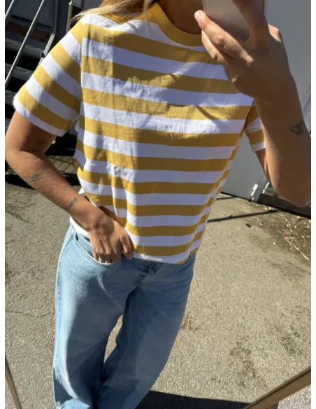 SLFESSENTIAL SS STRIPED BOXY TEE NOOS