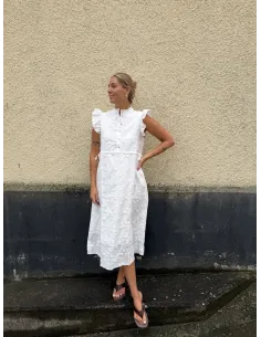 VISIMONE O-NECK S/L MIDI DRESS