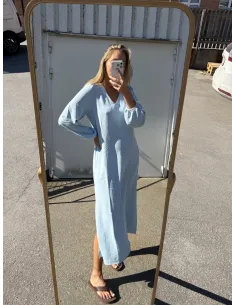 VMALVA LS V-NECK LONG DRESS