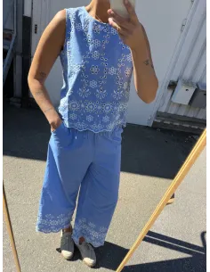 JDYMARINA HW EMB. ANKLE PANT