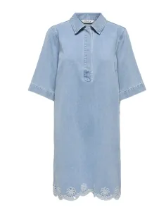 ONLBELLE SS HALF PLACKET DNM DRESS
