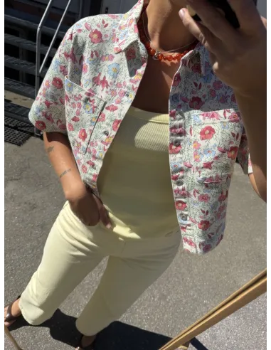 PCSALUME SS DENIM SHIRT