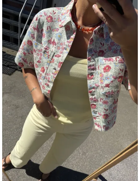 PCSALUME SS DENIM SHIRT