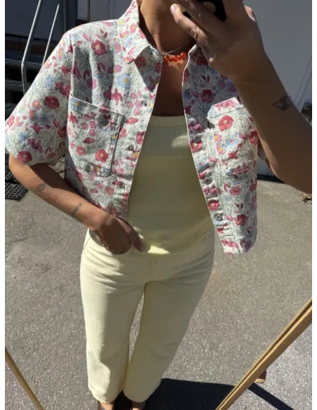 PCSALUME SS DENIM SHIRT