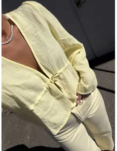 PCSASTINA V-NECK TIE TOP