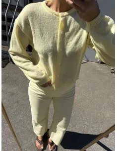PCIDA LS O-NECK KNIT CARDIGAN NOOS 2