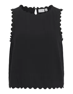 VIMINDY O-NECK S/L SCALLOP TOP 2