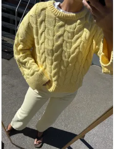 VMSVEA CABLE KNITTED PULLOVER