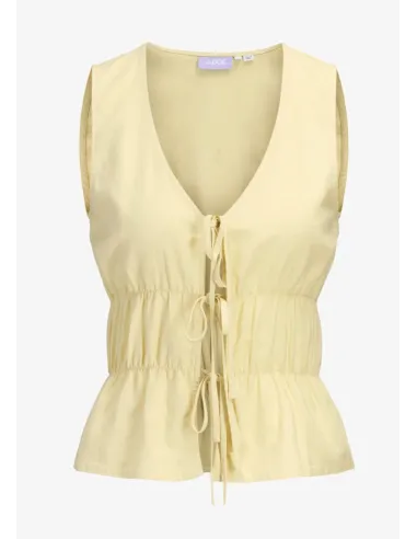 JXALMIRA LINEN BLEND TIE SL TOP WVN