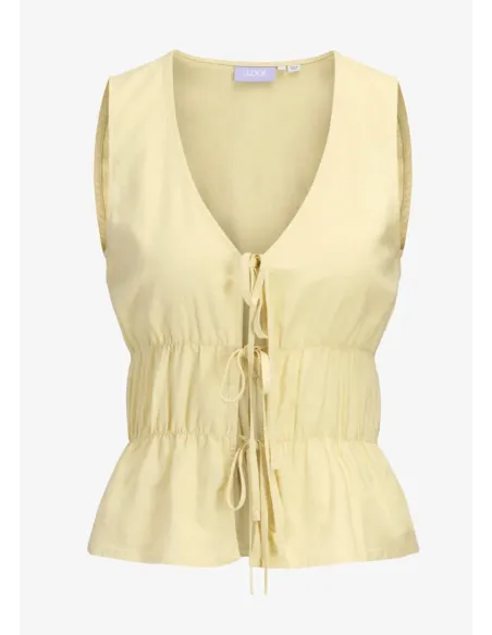 JXALMIRA LINEN BLEND TIE SL TOP WVN
