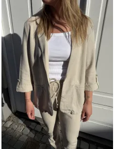 VMJESMILO 3/4 LOOSE BLAZER WVN GA NOOS