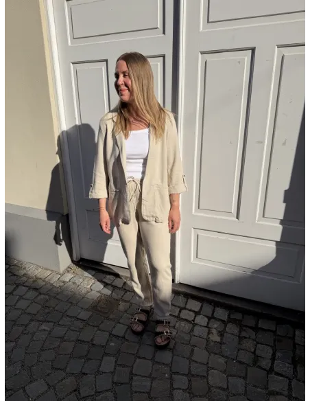 VMJESMILO 3/4 LOOSE BLAZER WVN GA NOOS