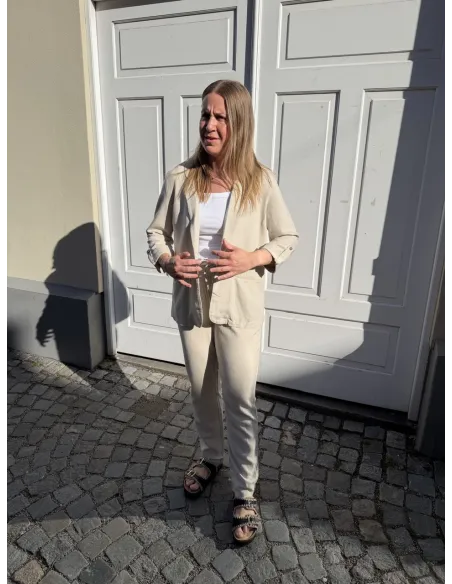 VMJESMILO 3/4 LOOSE BLAZER WVN GA NOOS