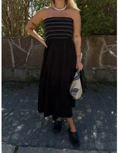 OBJELLY HOPE S/L RE SMOCK MIDI DRESS 2