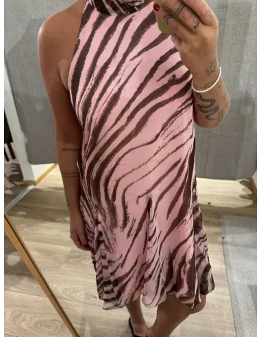 JXEMILIA CHIFFON HALTERNECK DRESS