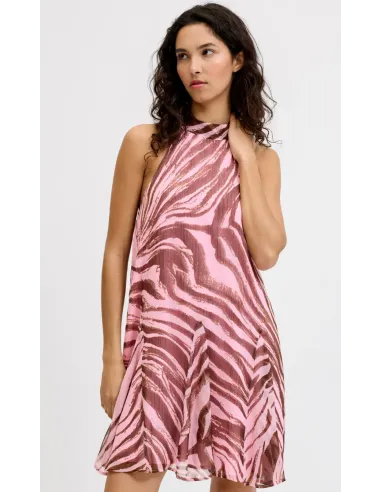 JXEMILIA CHIFFON HALTERNECK DRESS