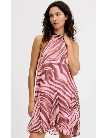 JXEMILIA CHIFFON HALTERNECK DRESS