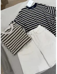 SLMRELAXASPEN 2-PLY STRIPE SS NOOS