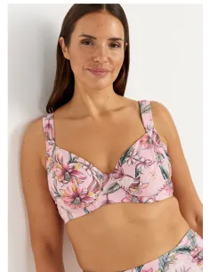 Umeå bikini bra PINK FLOWERS