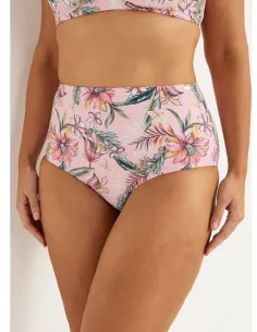 Verona high bikini brief PINK FLOWERS