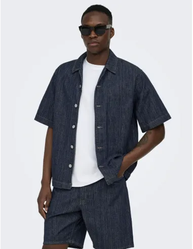 ONSWAYNE S/S DB 7354 AZG DNM SHIRT