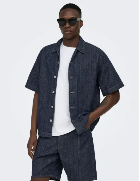 ONSWAYNE S/S DB 7354 AZG DNM SHIRT