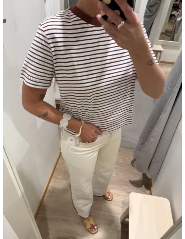 SLFESSENTIAL SS STRIPED BOXY TEE NOOS