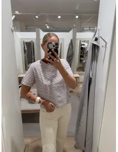 SLFESSENTIAL SS STRIPED BOXY TEE NOOS