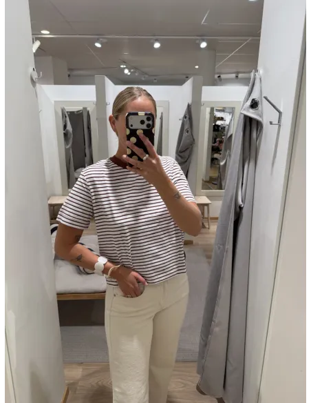 SLFESSENTIAL SS STRIPED BOXY TEE NOOS