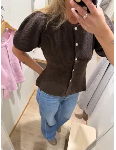 PCSILLY SS PUFF KNIT CARDIGAN NOOS 2